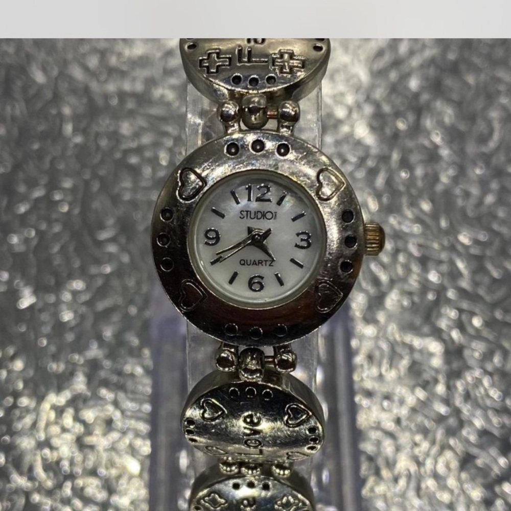 Studio 17 Silver Women's Watch with Decorative Band